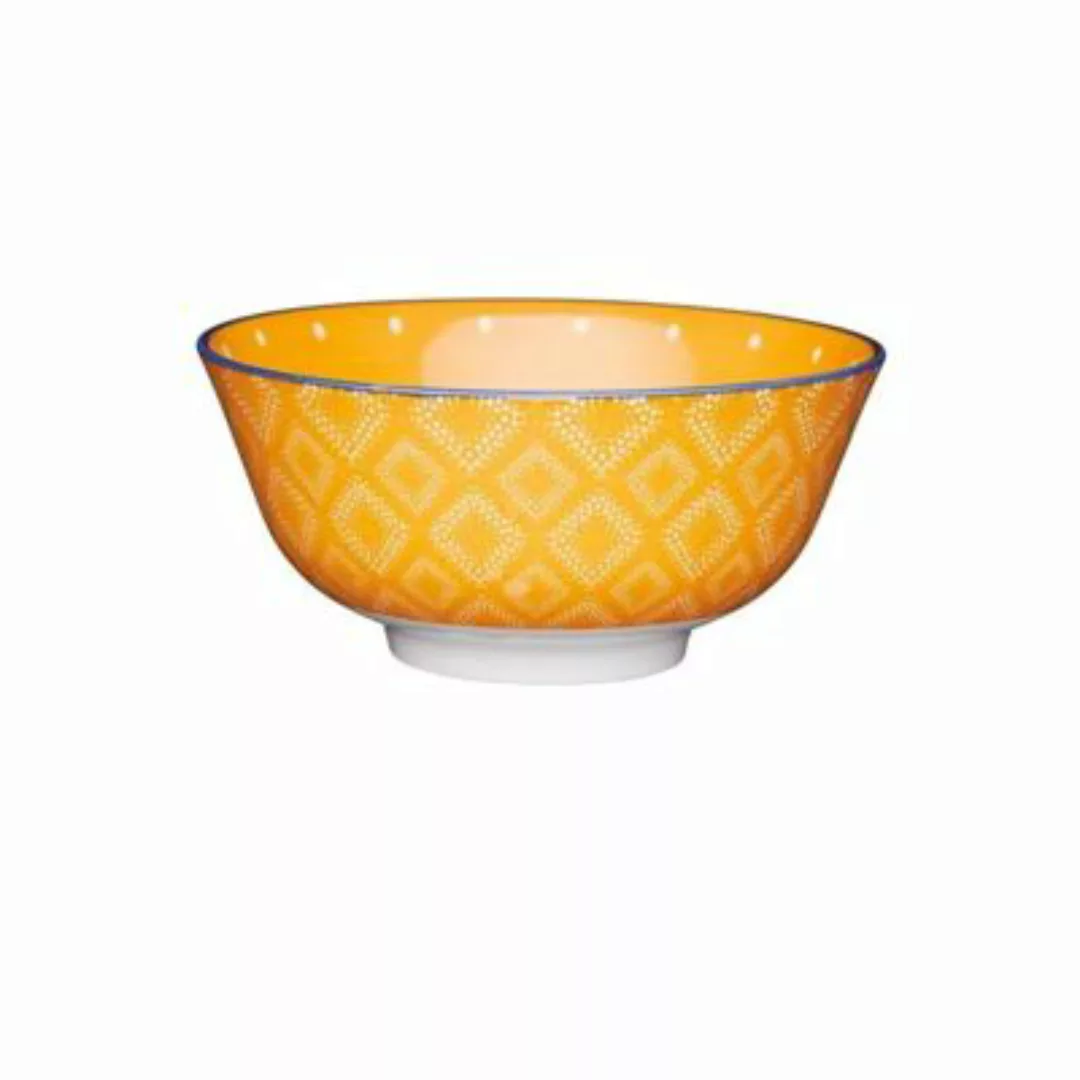 Neuetischkultur Müslischale bunt dekoriert 4er-Set Keramik orange günstig online kaufen