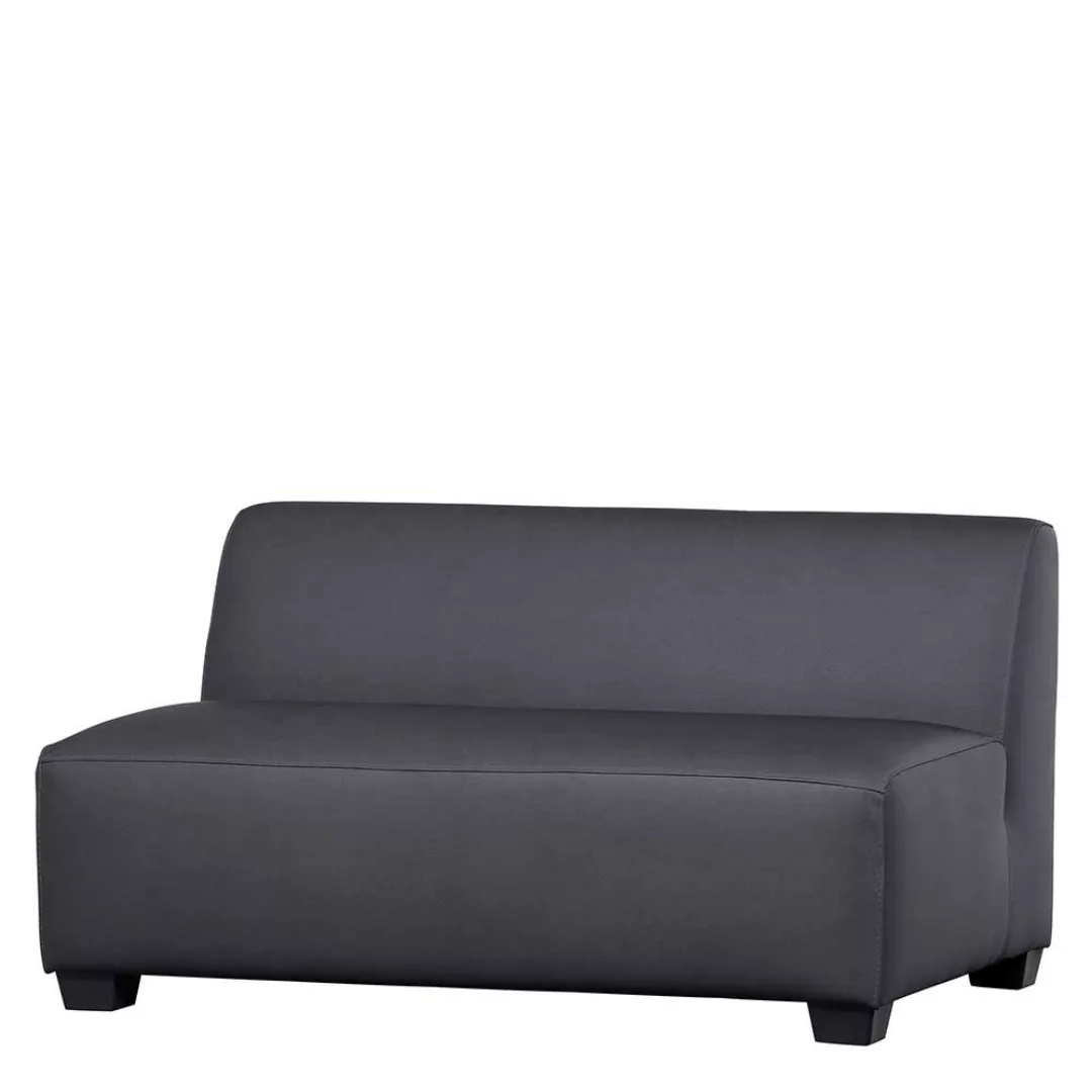 Outdoor Zweier Sofa in Dunkelgrau 40 cm Sitzhöhe günstig online kaufen
