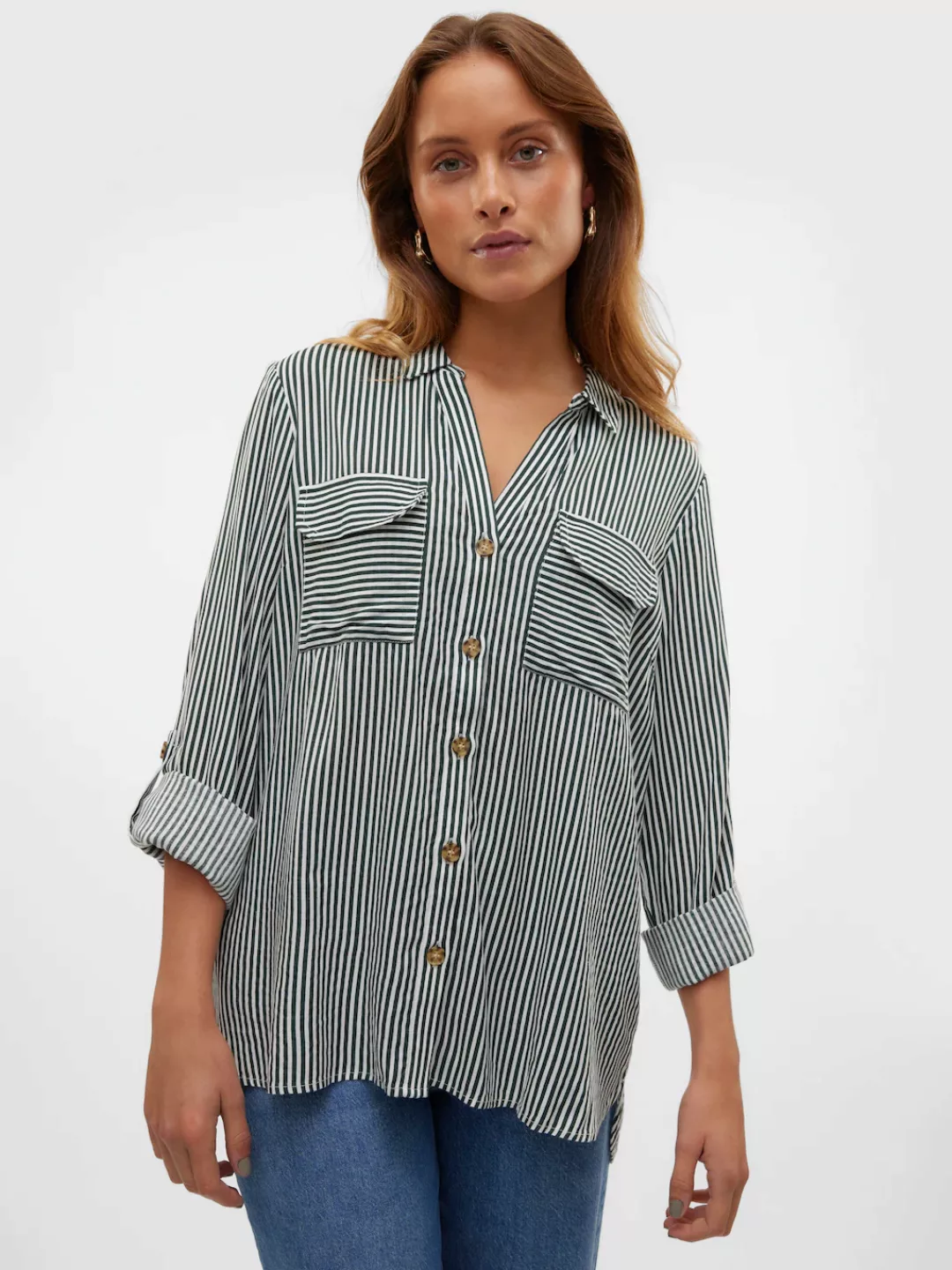 Vero Moda Blusentop VMBUMPY L/S SHIRT NEW WVN GA NOOS günstig online kaufen