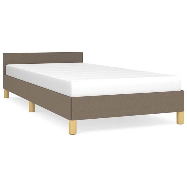 vidaXL Bett, Bettgestell ohne Matratze Taupe 100x200 cm Stoff günstig online kaufen