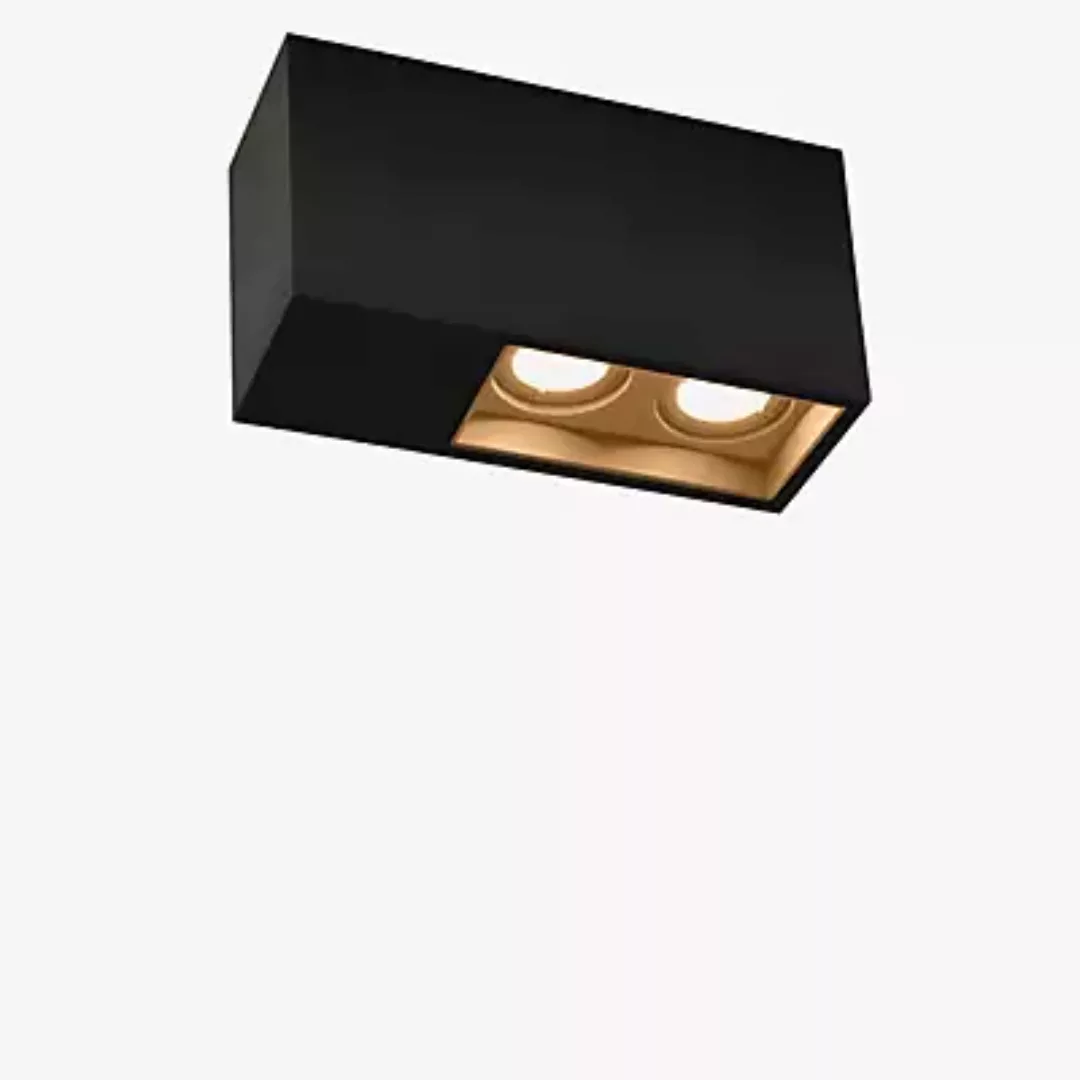 Wever & Ducré Plano Petit 2.0 Spot LED, schwarz/messing - 2.700 K günstig online kaufen