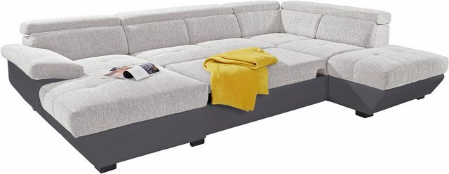 COTTA Wohnlandschaft "Speedway U-Form", wahlweise mit Bettfunktion und Bett günstig online kaufen