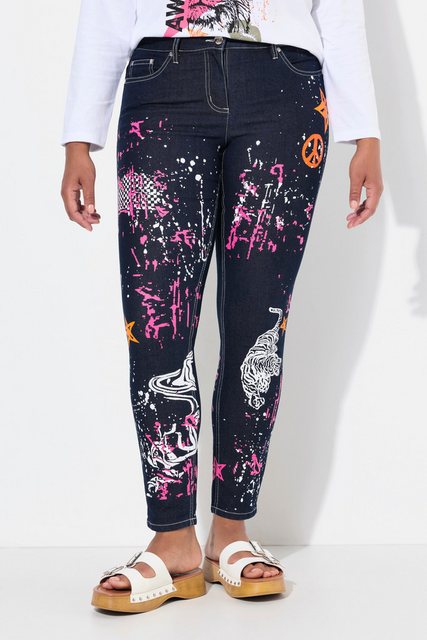 Angel of Style 5-Pocket-Jeans Jeans Slim Fit Print-Mix 5-Pocket günstig online kaufen