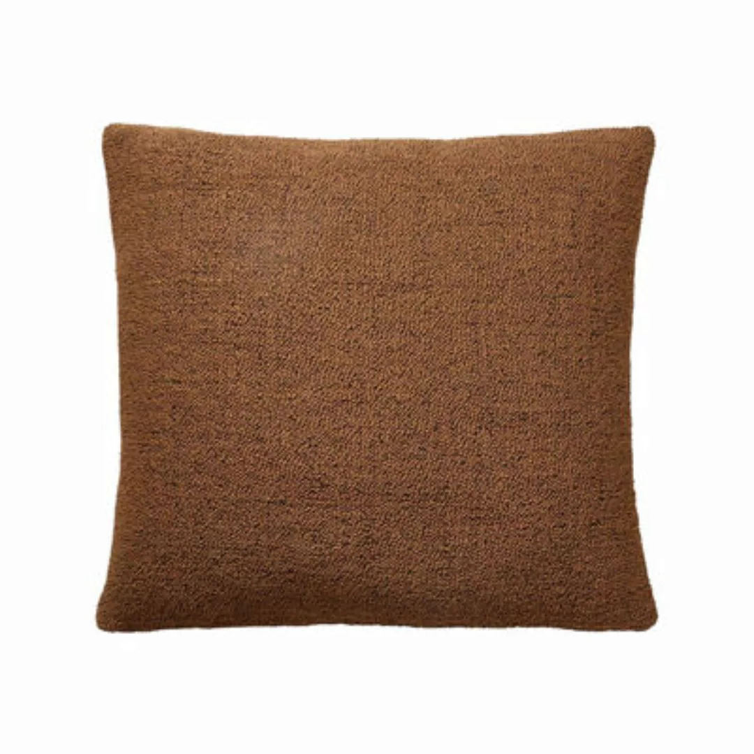 Outdoor-Kissen Boucle textil braun / 50 x 50 cm - Ethnicraft - Braun günstig online kaufen