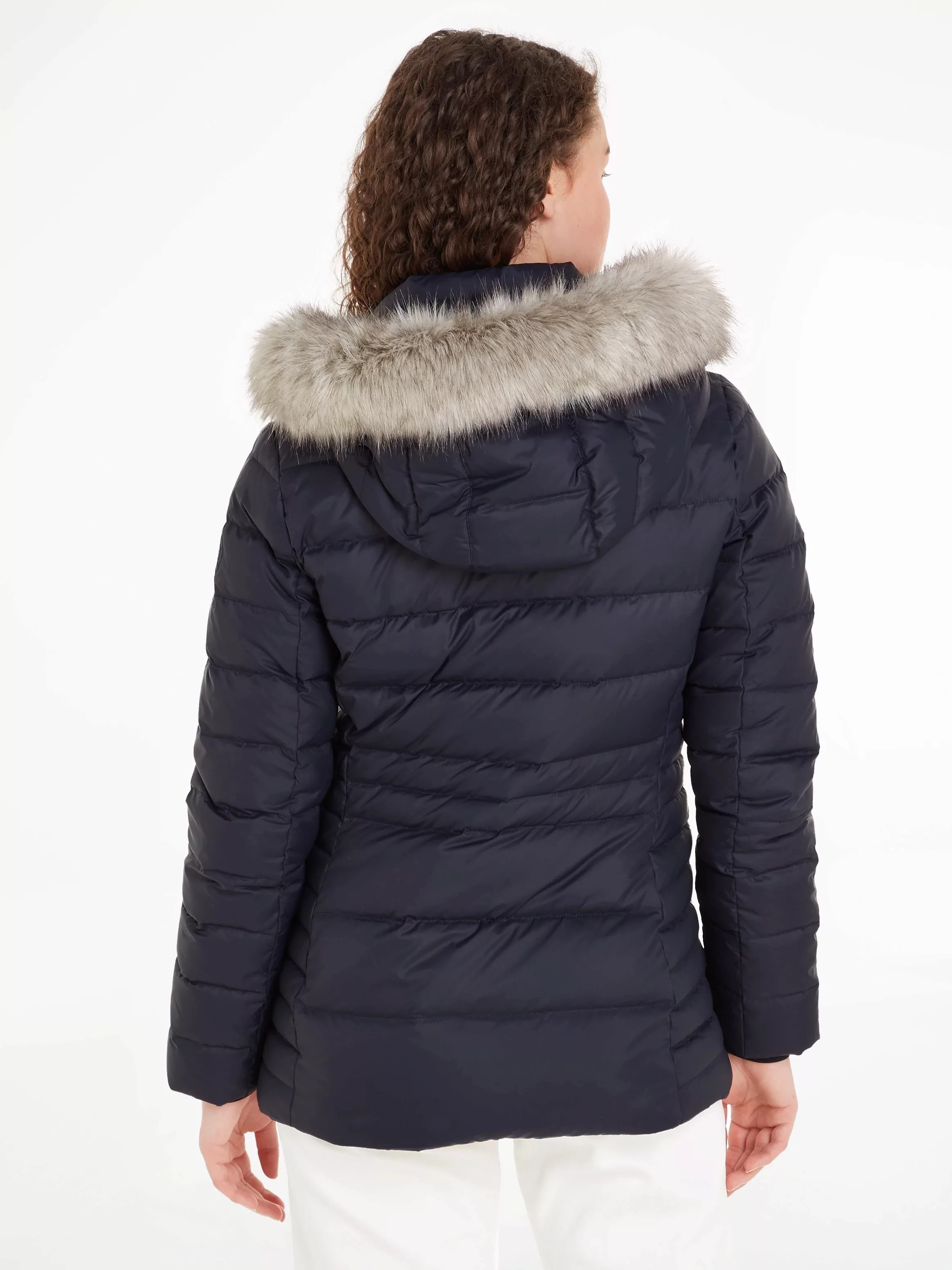 Tommy Hilfiger Daunenjacke TYRA DOWN JACKET WITH FUR mit Kunstpelz-Besatz a günstig online kaufen