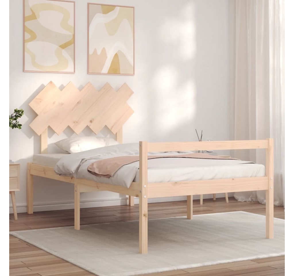 vidaXL Bett Seniorenbett mit Kopfteil 100x200 cm Massivholz günstig online kaufen