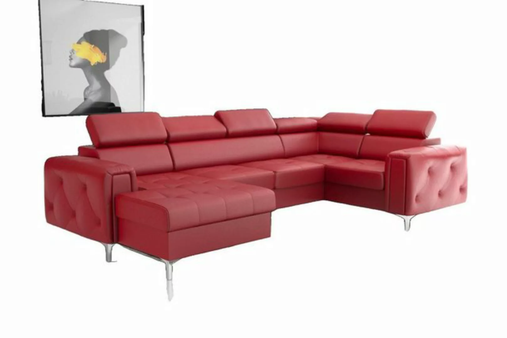 JVmoebel Ecksofa Wohnlandschaft Design Ecksofa Textil Couchen Sofas U Form, günstig online kaufen