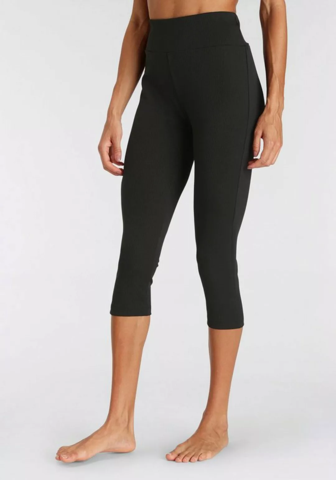 LASCANA ACTIVE Caprileggings mit Rippstruktur günstig online kaufen