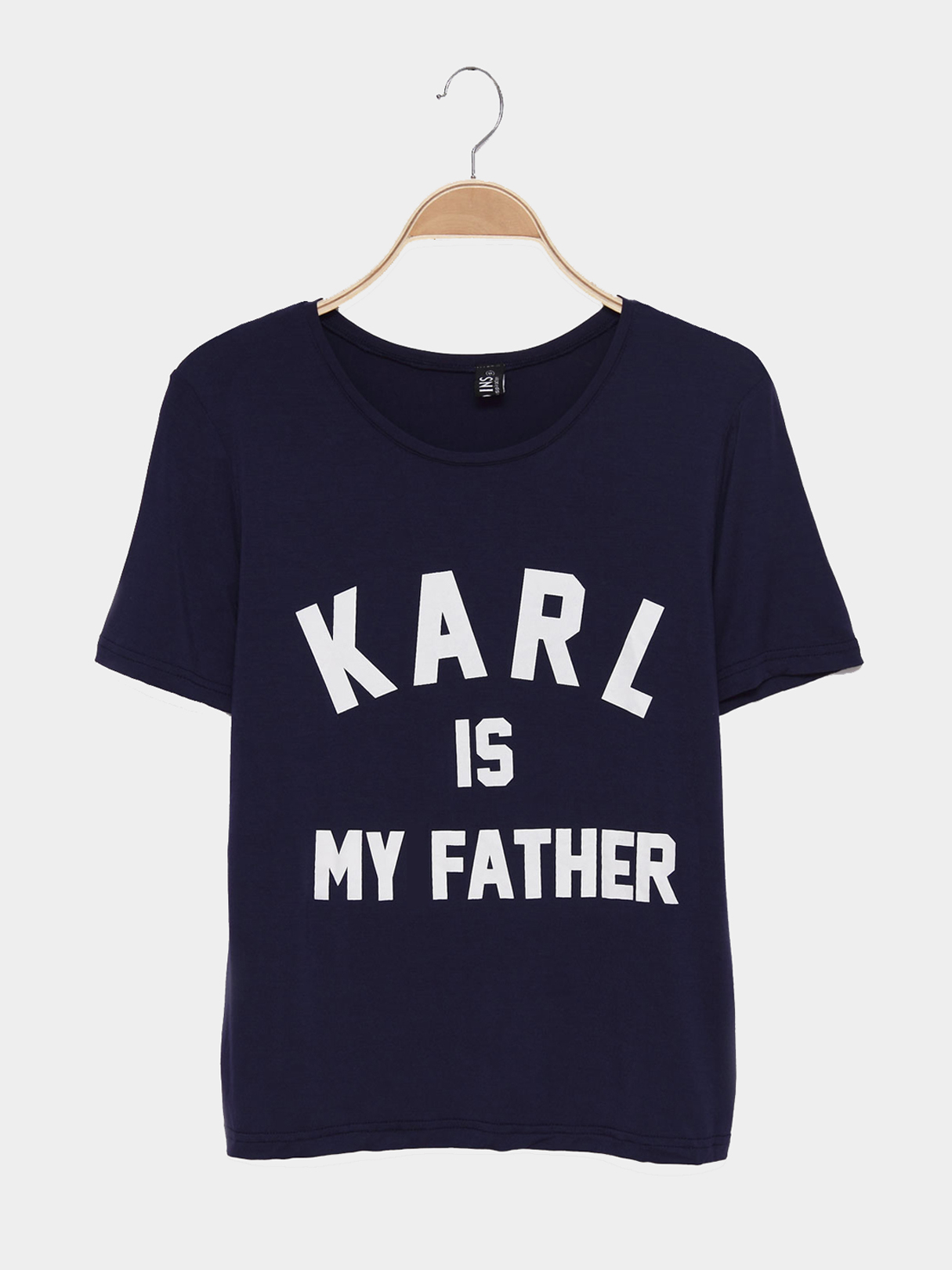 KARL IST MEIN VATER Print T-Shirt In Navy günstig online kaufen