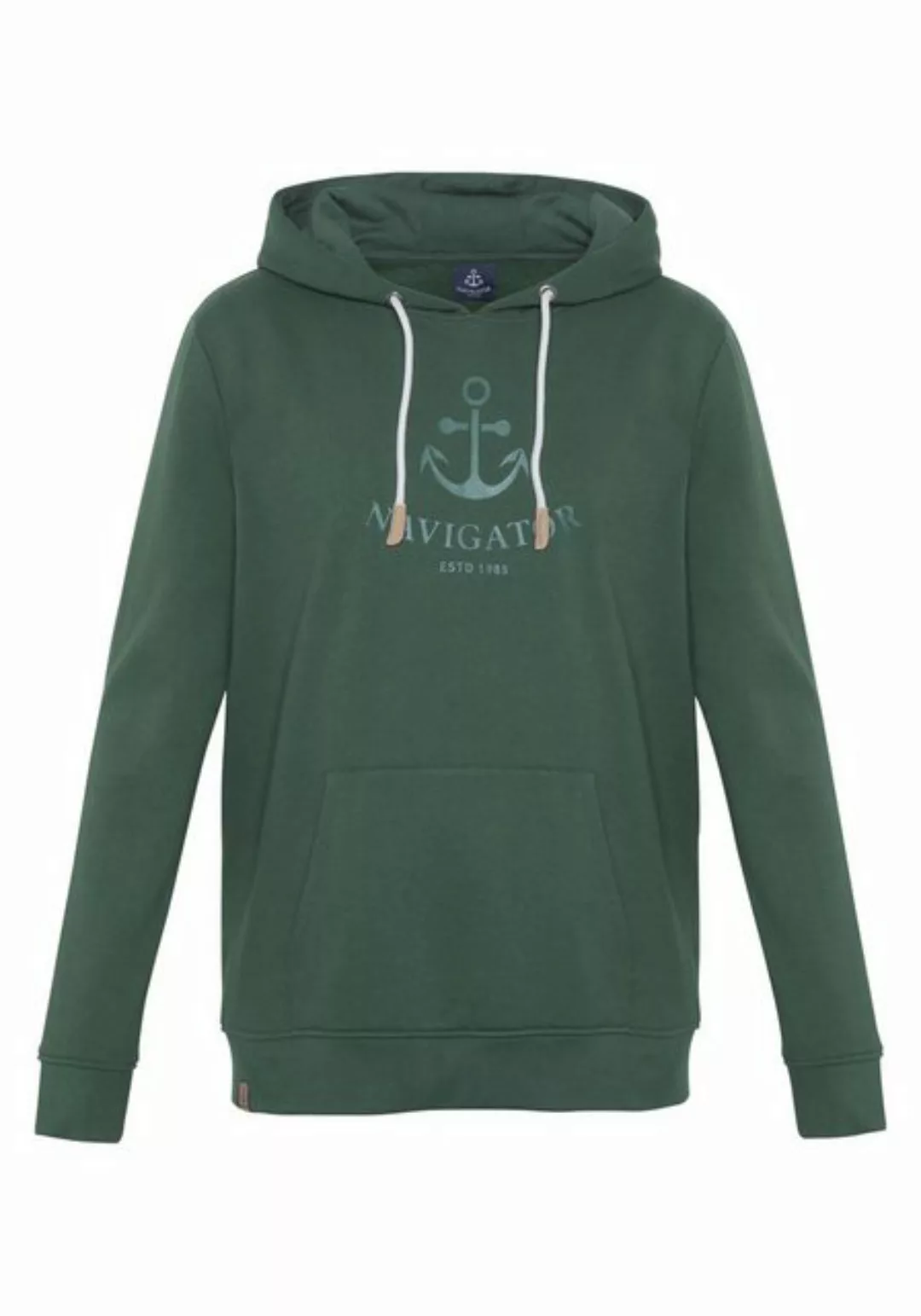 NAVIGATOR Kapuzensweatshirt mit maritimem Frontprint günstig online kaufen