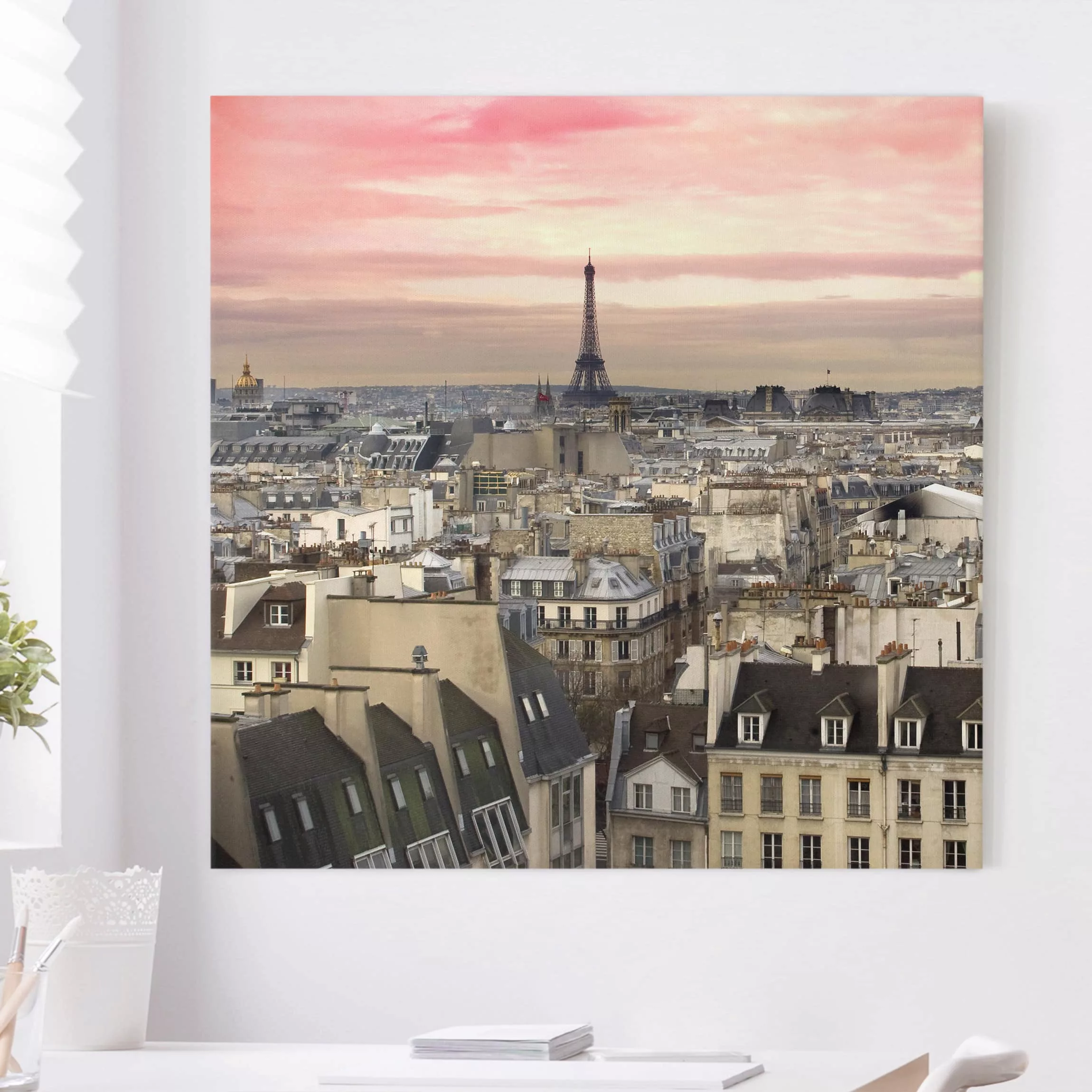 Leinwandbild Paris - Quadrat Paris hautnah günstig online kaufen