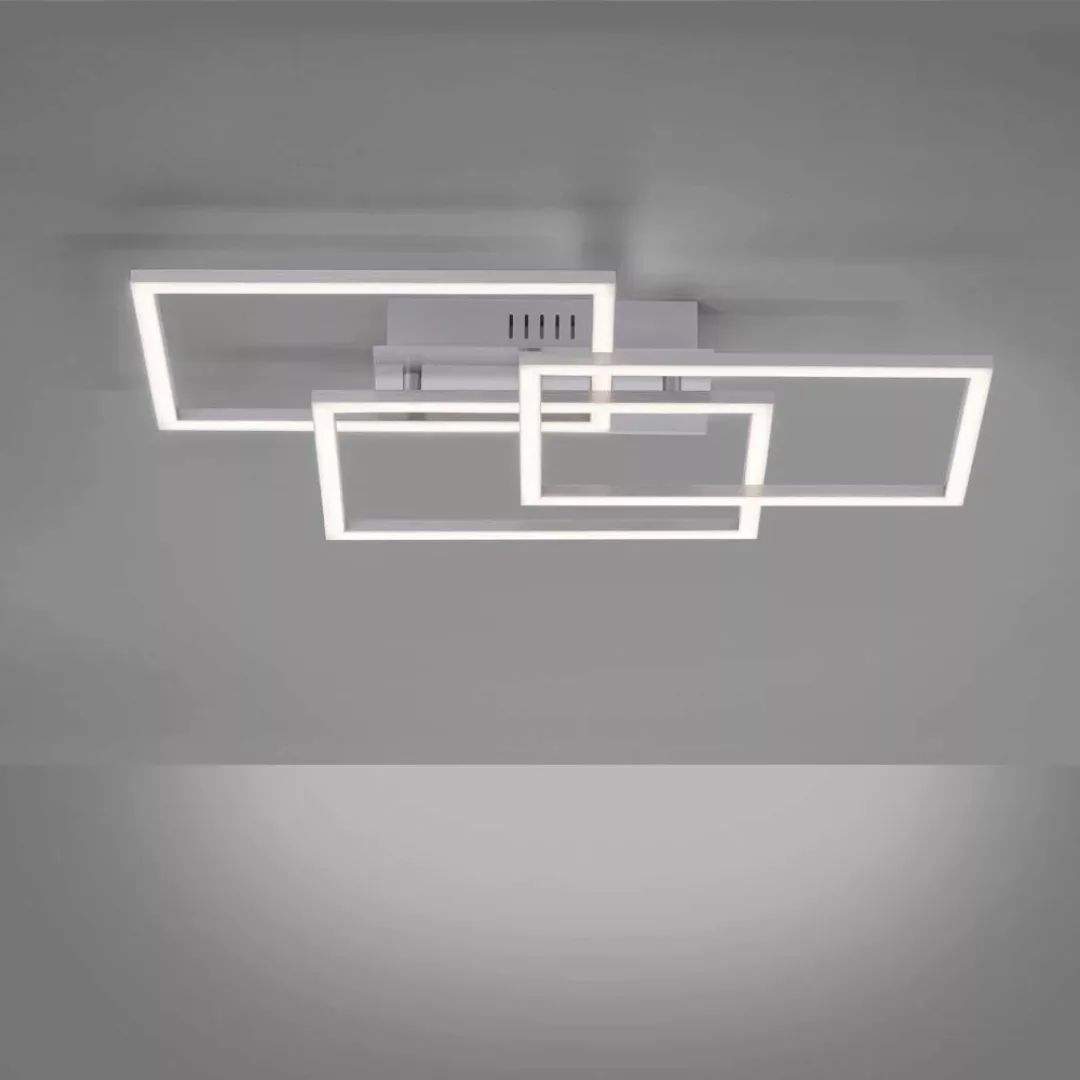 LED-Deckenleuchte Iven, dim, stahl, 54x33,5cm günstig online kaufen
