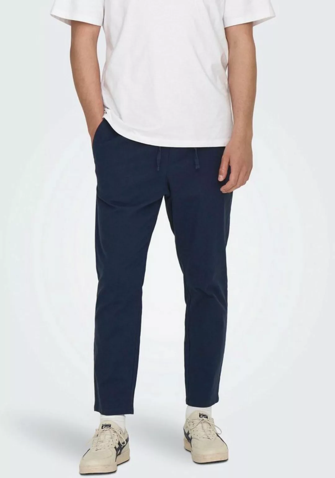 Only & Sons Herren Sweatpant ONSLINUS CROP LIN - Tapered Fit günstig online kaufen