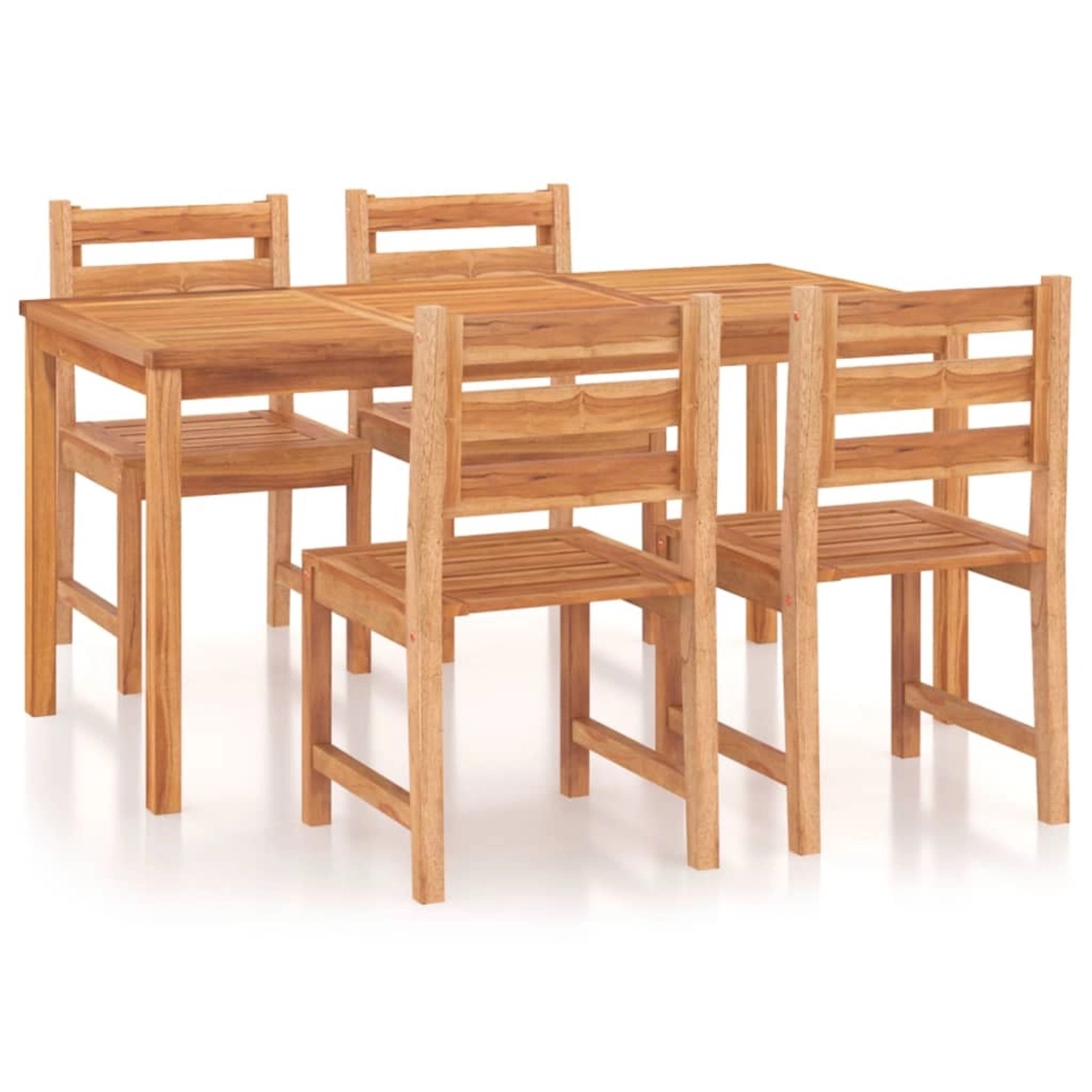 Vidaxl 5-tlg. Garten-essgruppe Massivholz Teak günstig online kaufen