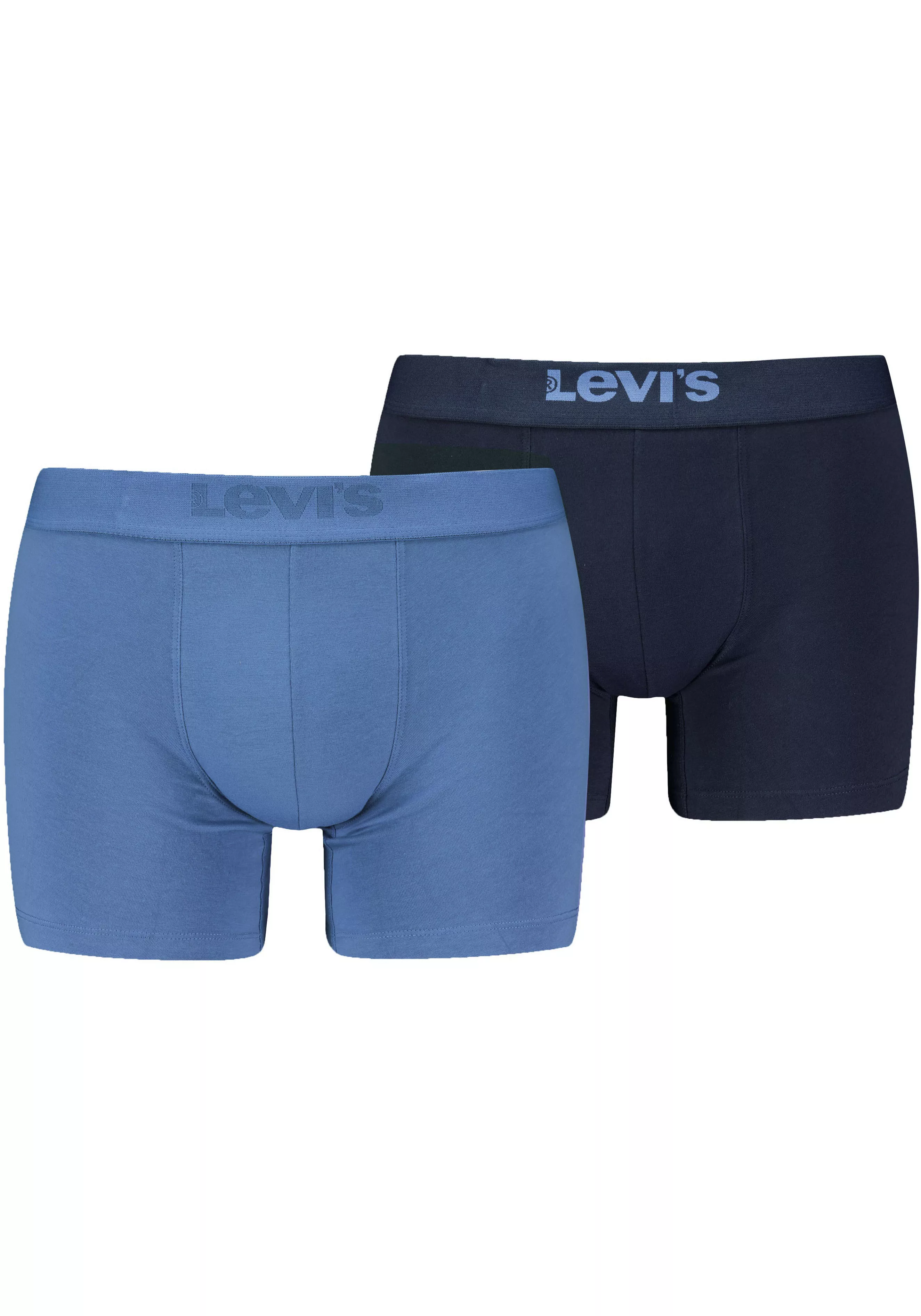 Levis Boxershorts "SOLID BASIC BOXER", (2er-Pack), mit Logo-Bund günstig online kaufen