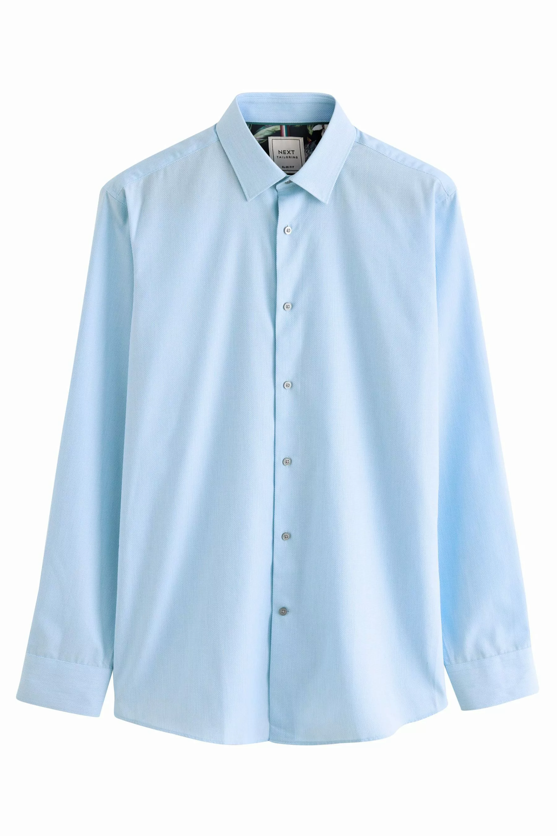Next Langarmhemd Pflegeleichtes, paspeliertes Slim Fit günstig online kaufen