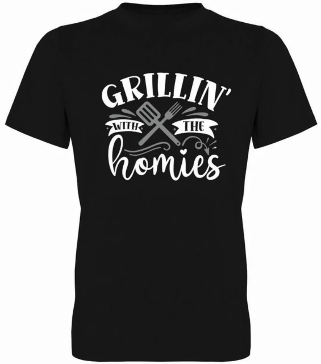 G-graphics T-Shirt Grillin´ with the homies Herren T-Shirt, mit Frontprint, günstig online kaufen