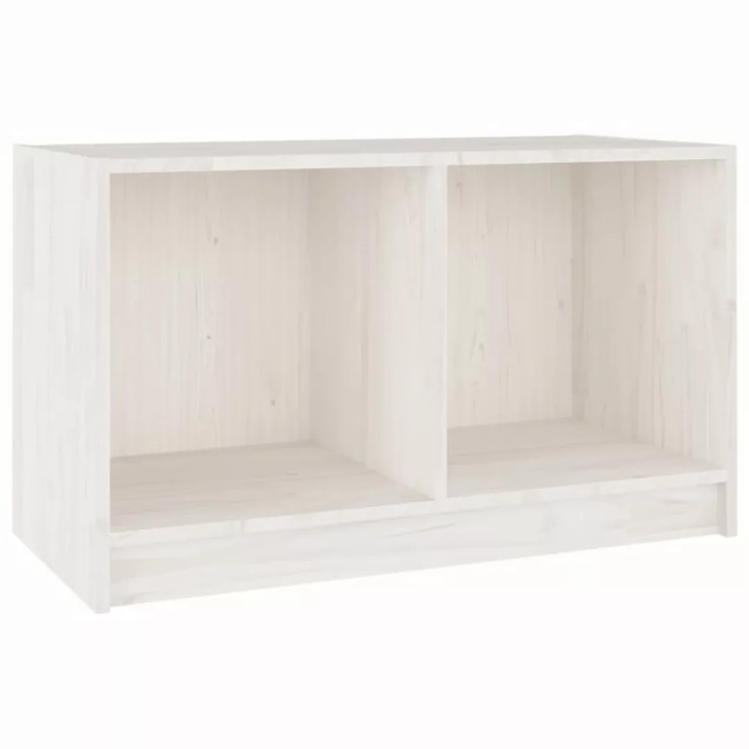 vidaXL TV-Schrank TV-Schrank Weiß 70x33x42 cm Massivholz Kiefer Lowboard günstig online kaufen