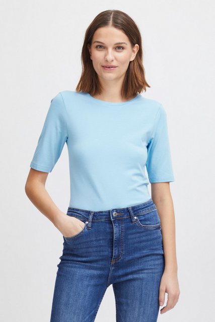 b.young T-Shirt T-Shirt Slim Fit Ellenbogen-Länge Rundhalsausschnitt 7530 i günstig online kaufen