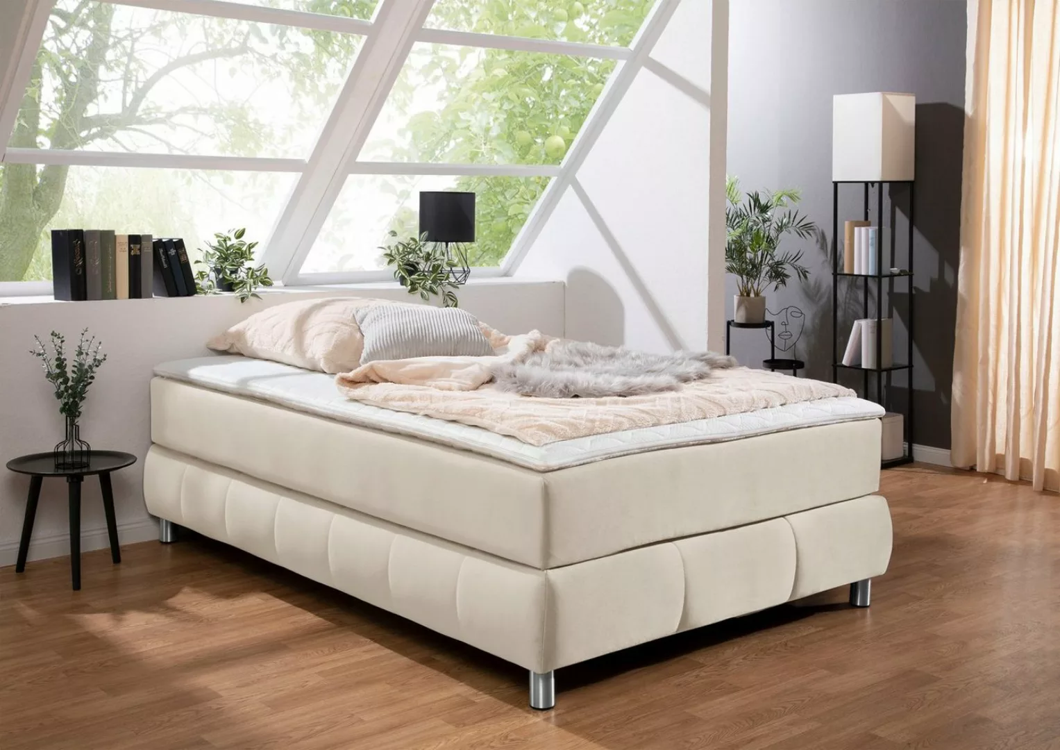 andas Boxspringbett Salo, Ohne Kopfteil, inkl. Topper, auch in Überlänge 22 günstig online kaufen