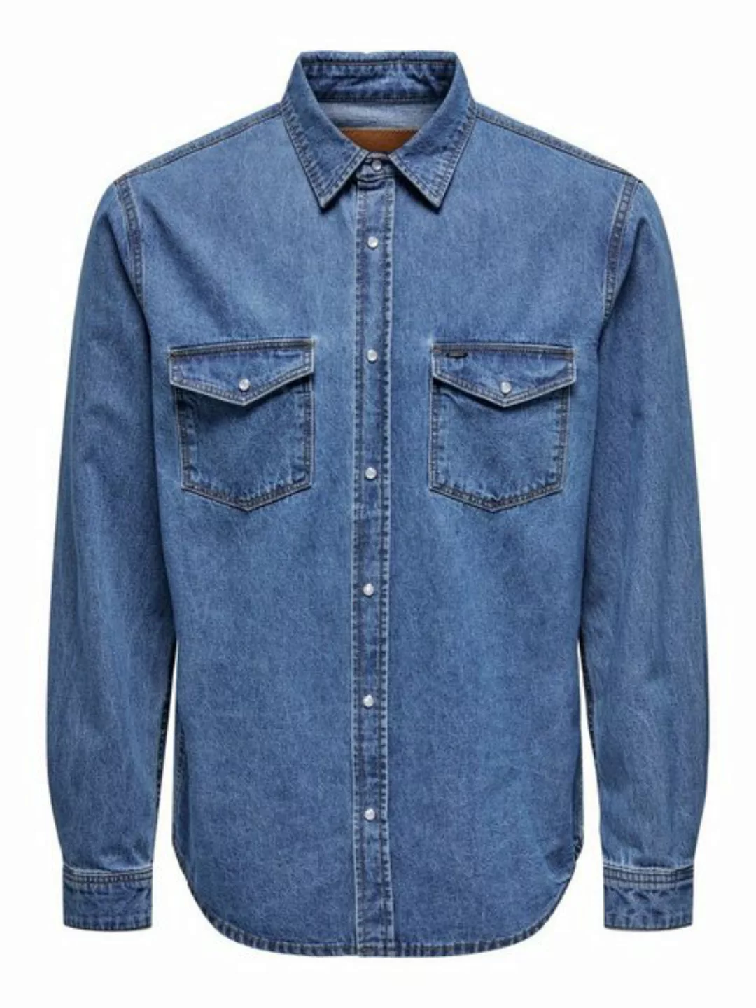 ONLY & SONS Langarmhemd ONSBANE DENIM (1-tlg) günstig online kaufen