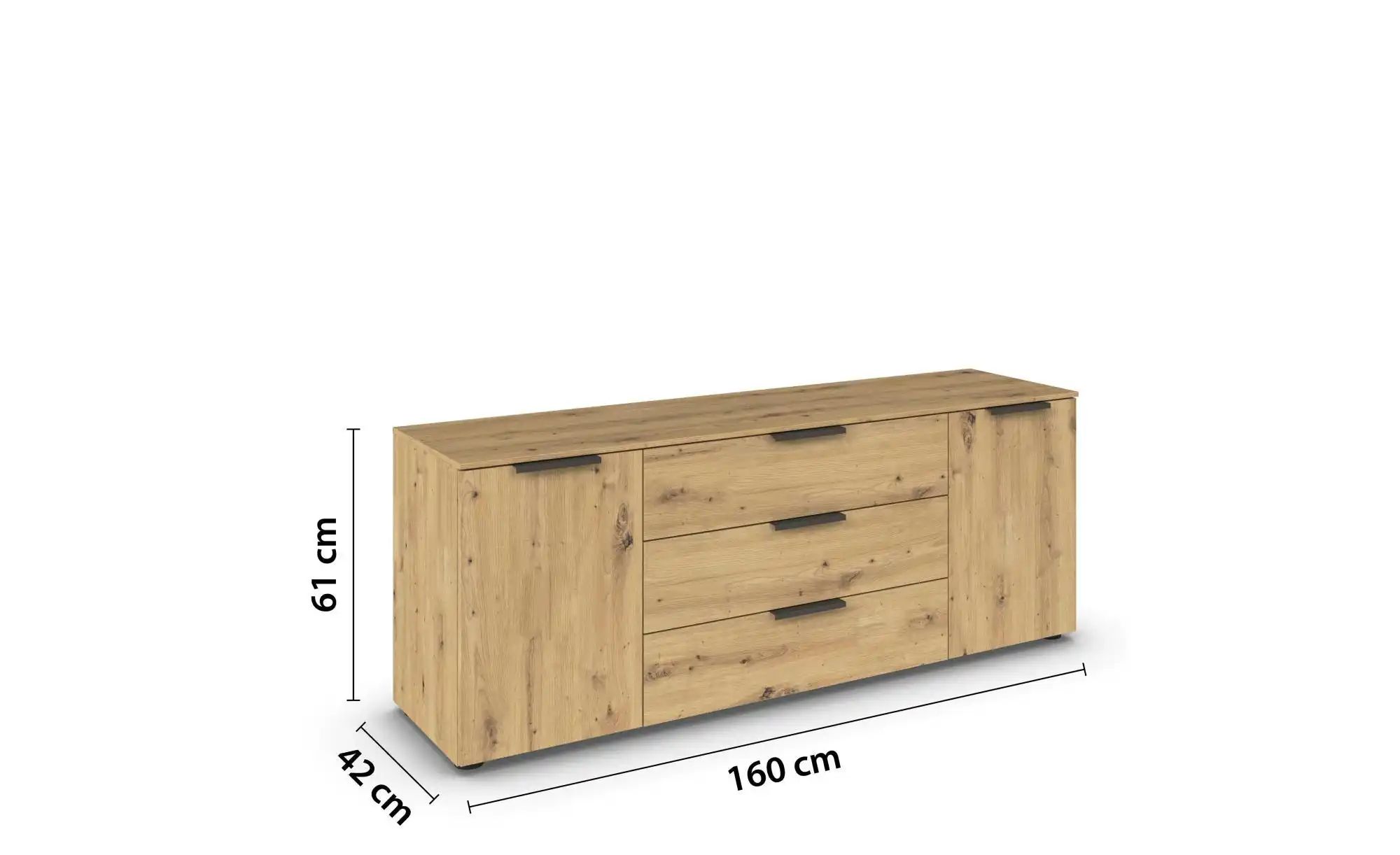 Sideboard   ¦ holzfarben ¦ Maße (cm): B: 160 H: 61 Kommoden & Sideboards > günstig online kaufen