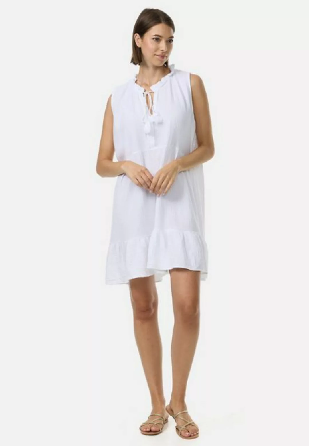 PM SELECTED Tunikakleid PM49 (Romantisches Musselin Minikleid ohne Ärmel) günstig online kaufen