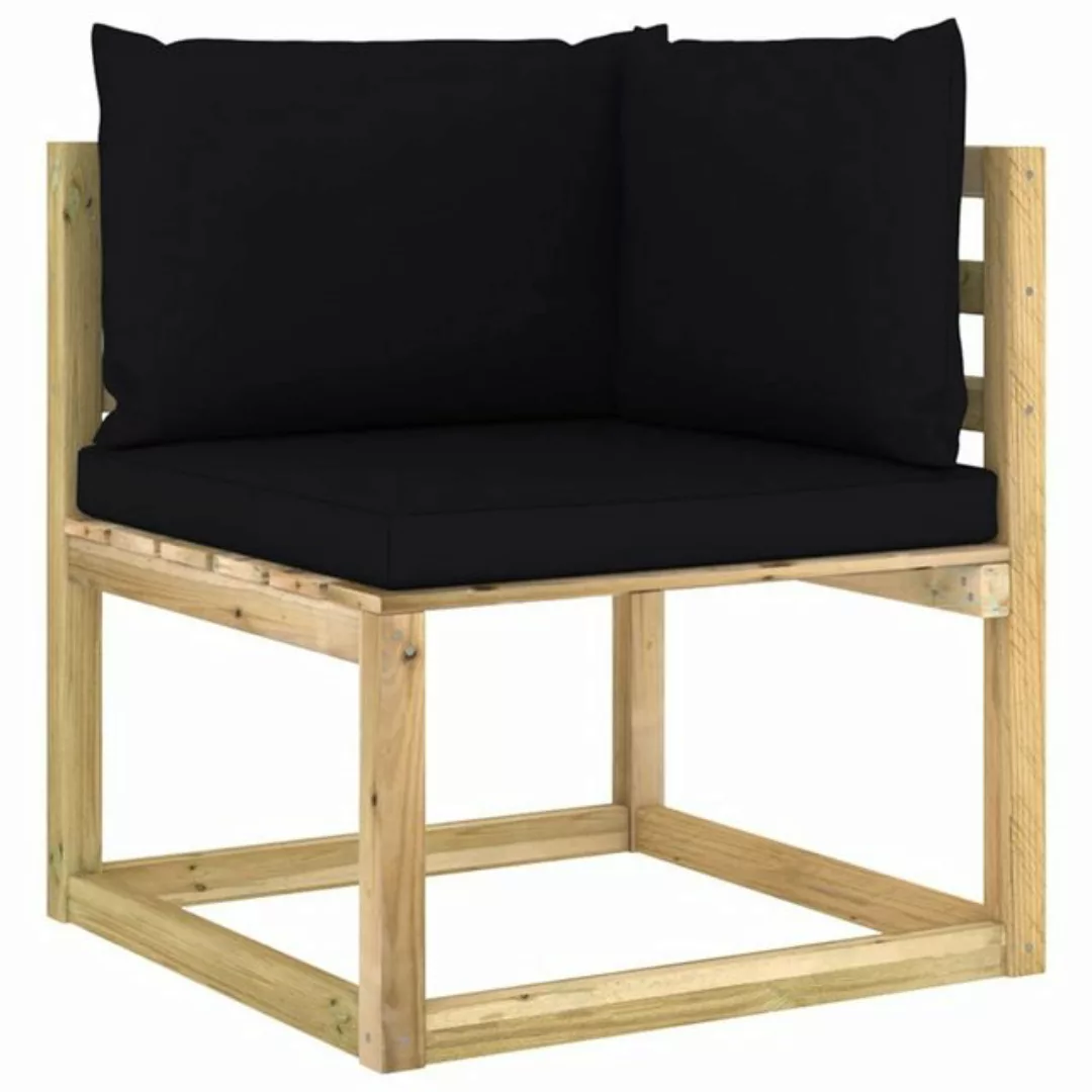 Garten-ecksofa Mit Kissen Grün Imprägniertes Kiefernholz günstig online kaufen