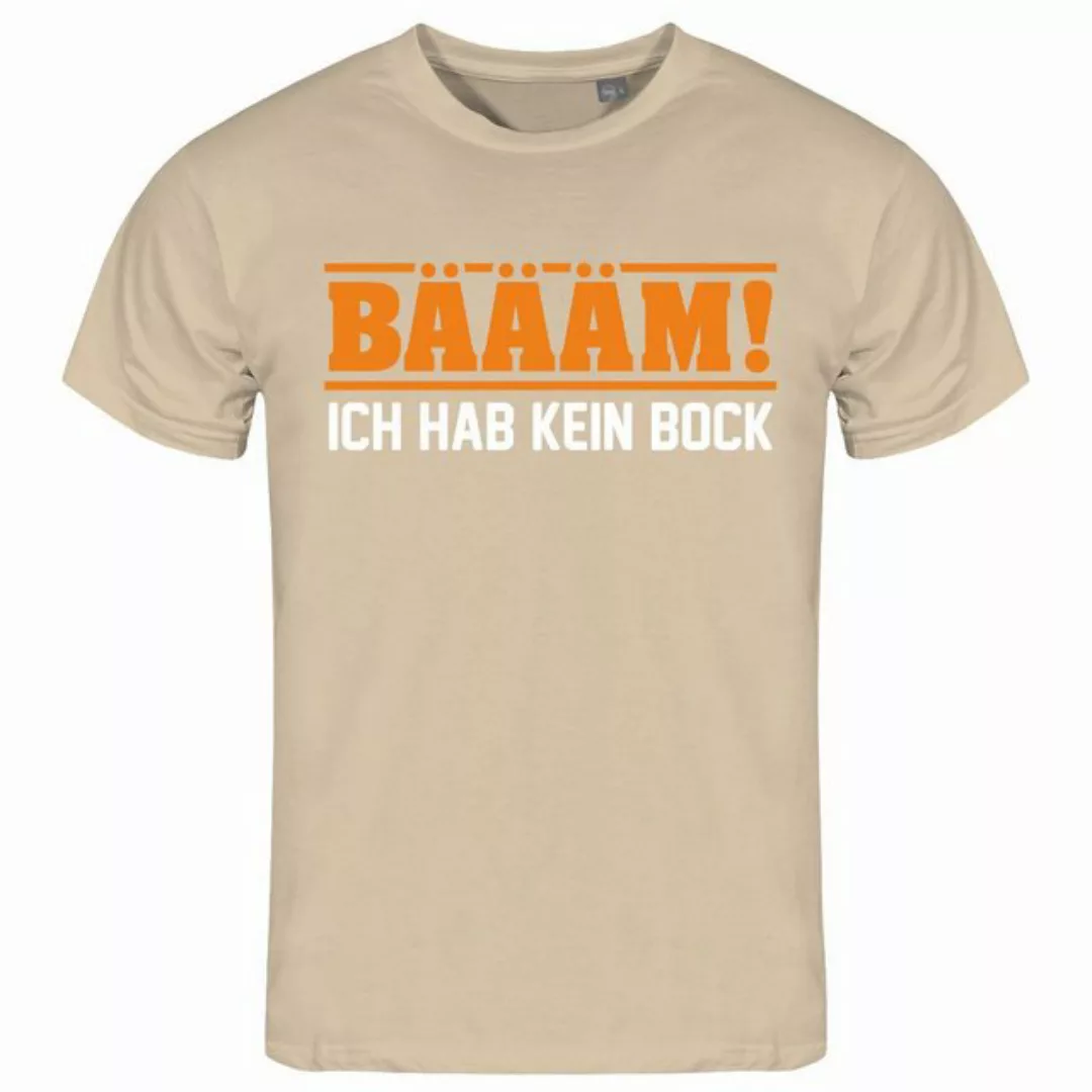 deinshirt Print-Shirt Herren T-Shirt BÄÄÄM Ich hab kein bock mehr ORANGE Fu günstig online kaufen