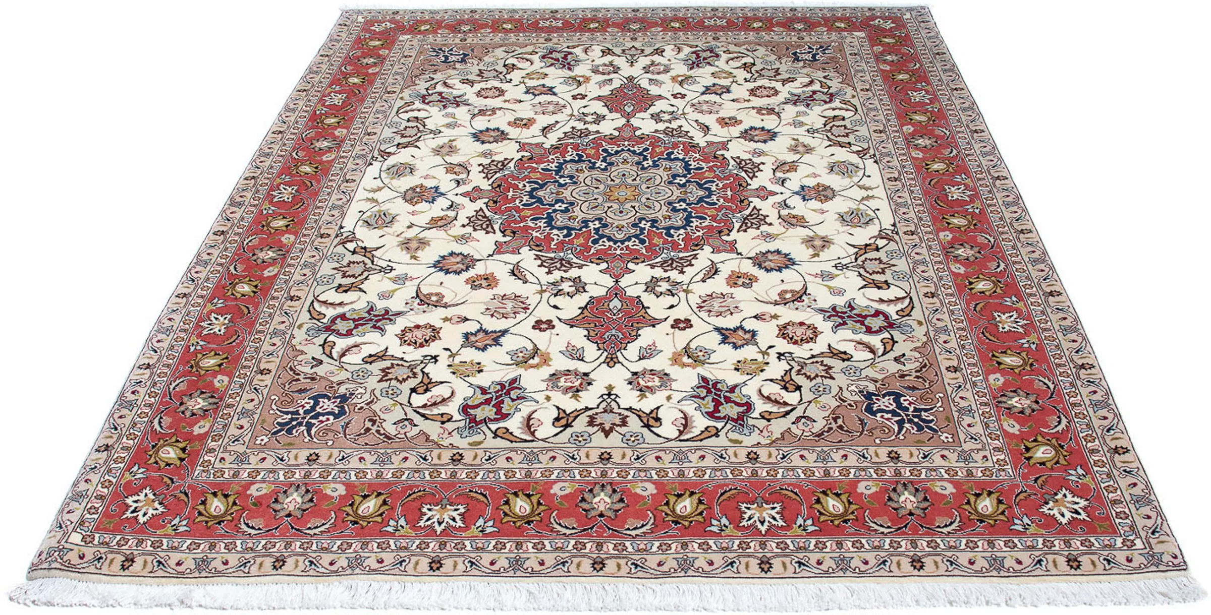 morgenland Orientteppich »Perser - Täbriz - Royal - 203 x 154 cm - beige«, günstig online kaufen