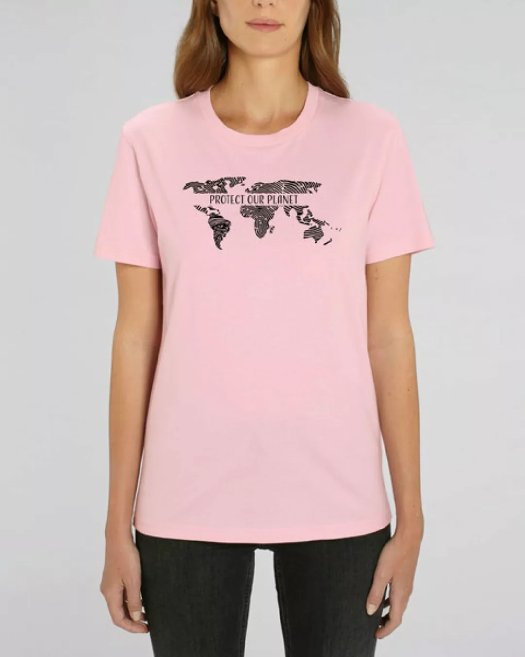 Bio Unisex Rundhals T-shirt "Protect Our Planet" günstig online kaufen
