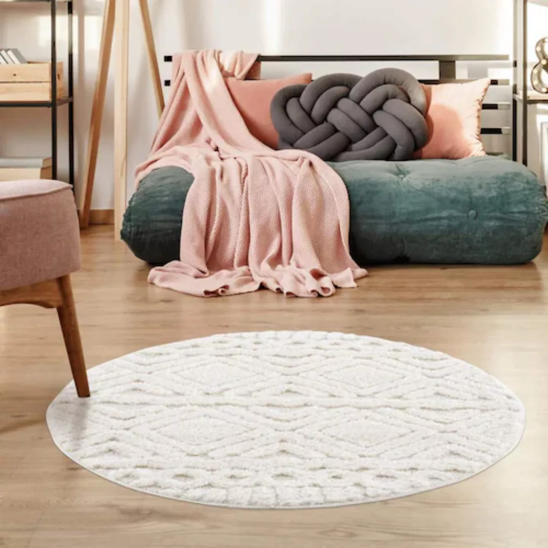 Carpet City Teppich »Focus 3382«, rund, Boho-Teppich, besonders weich, Hoch günstig online kaufen