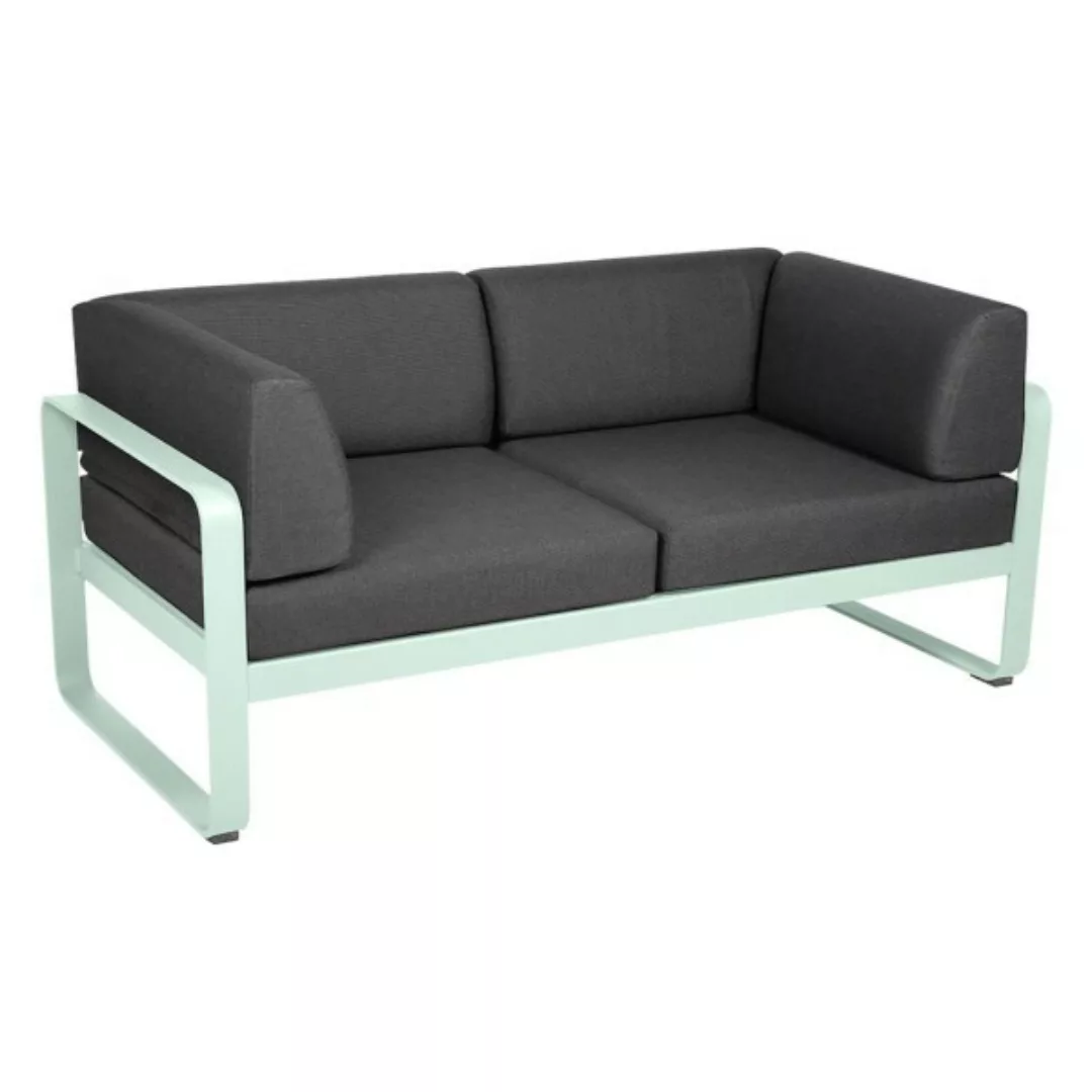 Bellevie 2-Sitzer Club Sofa A7 Gletscherminze A3 Graphitgrau günstig online kaufen