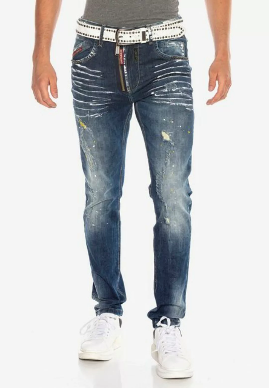 Cipo & Baxx Bequeme Jeans, mit trendigen Used-Elementen günstig online kaufen