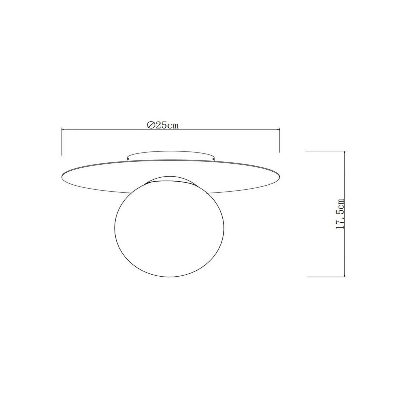 Deckenleuchte Tricia, weiß, Ø 25 cm, Glas, 1-flammig, E27 günstig online kaufen