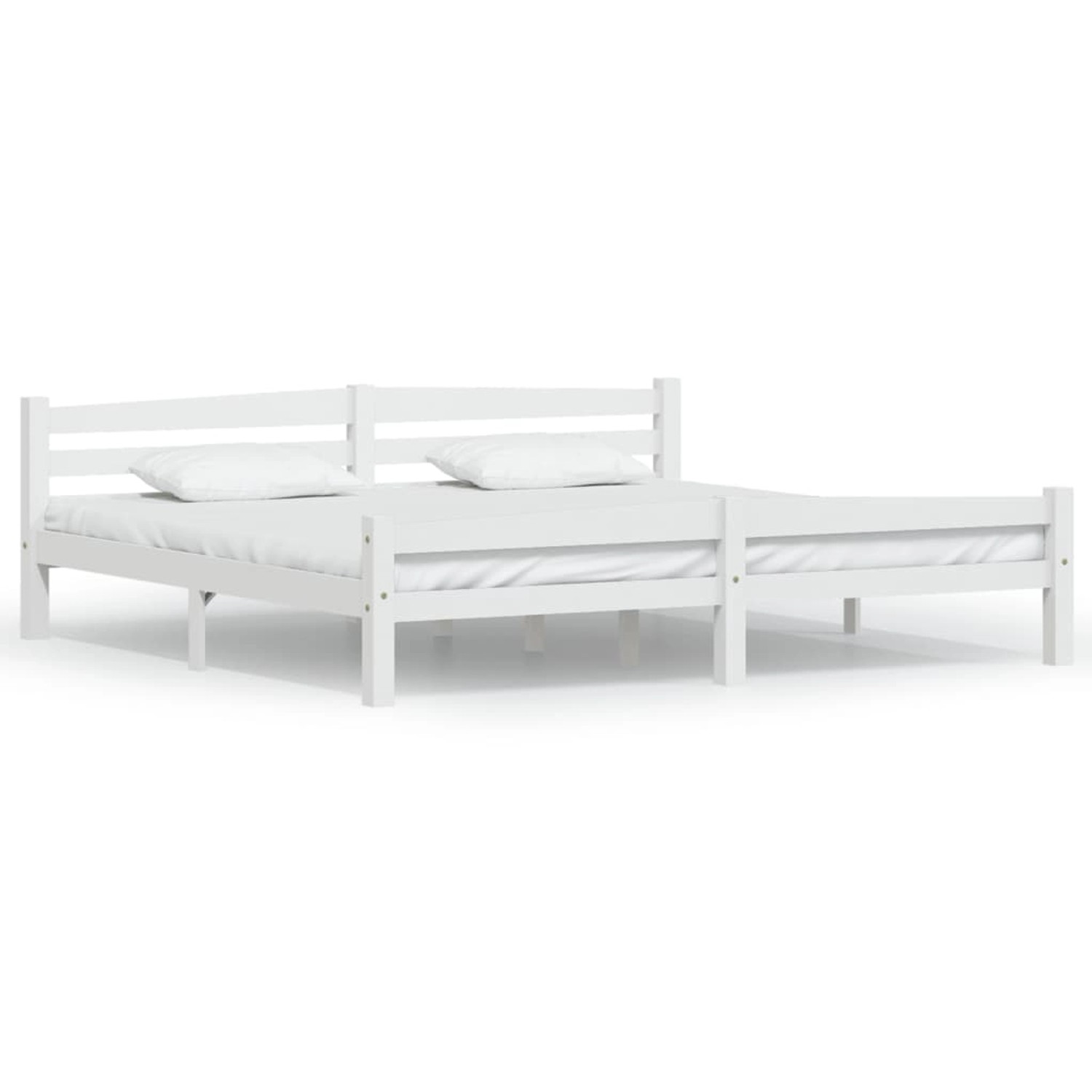 vidaXL Bettgestell Massivholzbett Dunkelgrau Kiefer 200x200 cm Bett Bettges günstig online kaufen