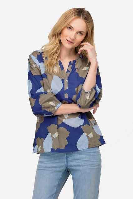 Laurasøn Tunika Bluse Blüten Print 3/4-Ärmel günstig online kaufen