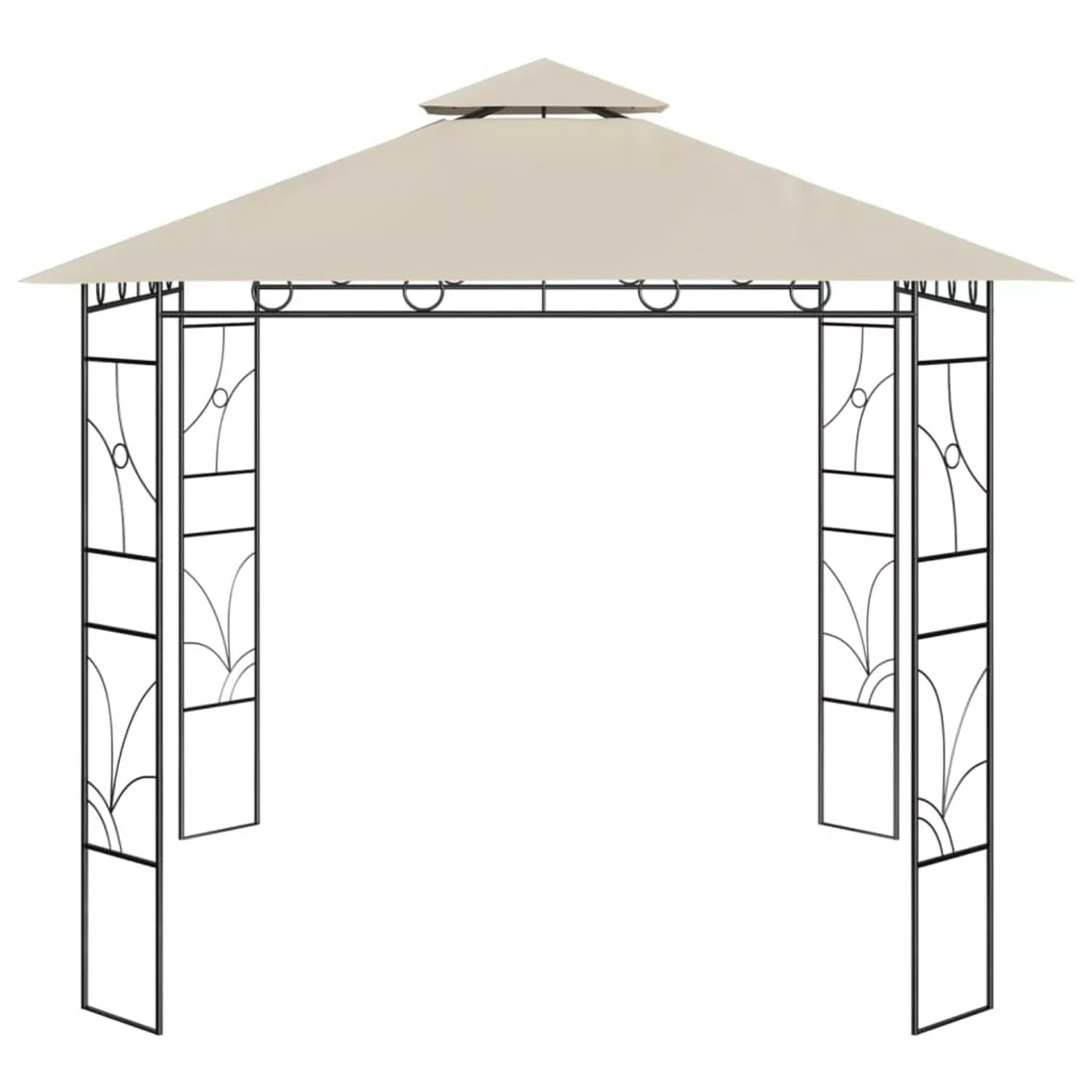 vidaXL Pavillon 3x3x2,7 m Creme 160 g/m2 günstig online kaufen