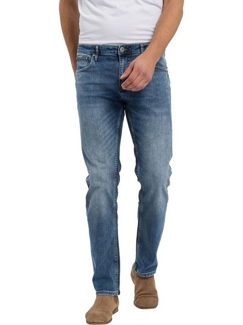 Cross Jeans Herren Jeans Damien - Slim Fit - Blau - Mid Blue günstig online kaufen