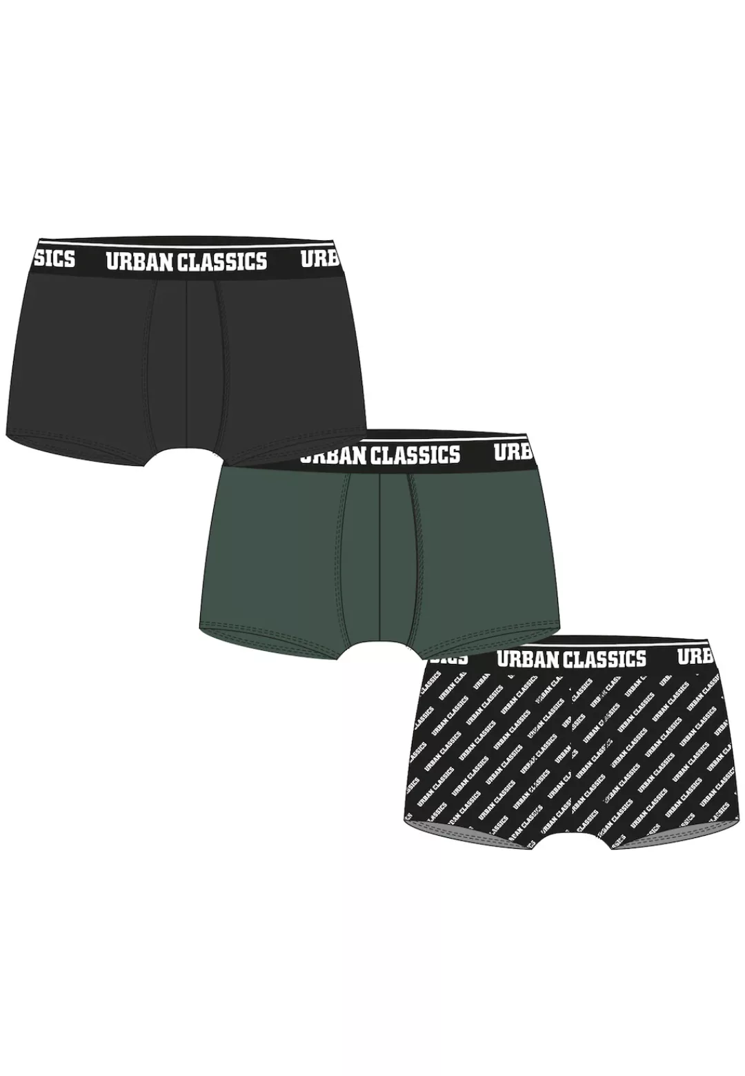 URBAN CLASSICS Boxershorts "Urban Classics Herren Boxer Shorts 3-Pack", (1 günstig online kaufen