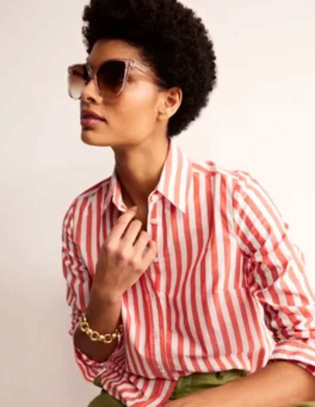 Dünne Sonnenbrille mit D-Rahmen Damen Boden, Hautfarben günstig online kaufen