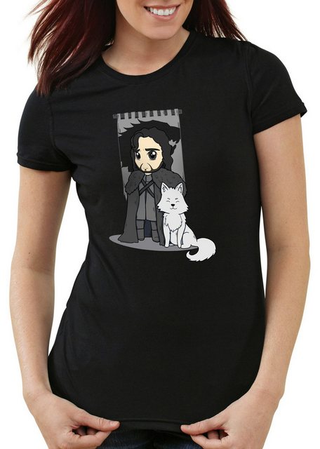 style3 T-Shirt Jon Schnee chibi snow der nachtwache game of thrones günstig online kaufen