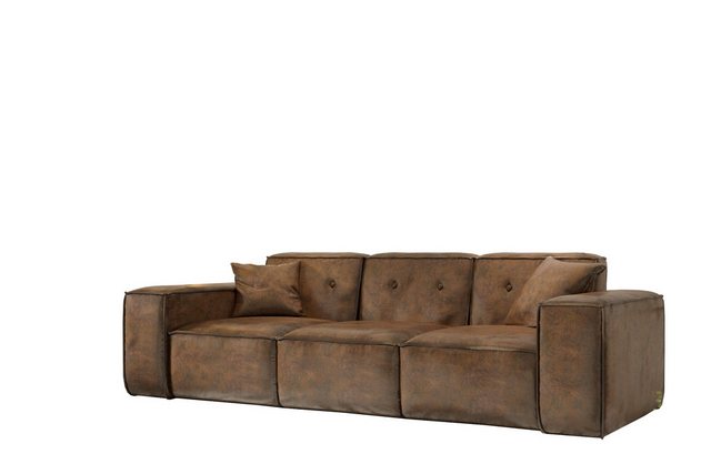 Friderik-EU 3-Sitzer Sofa LUGA 225 cm – Klassisches Sofa mit Knopfheftung, günstig online kaufen