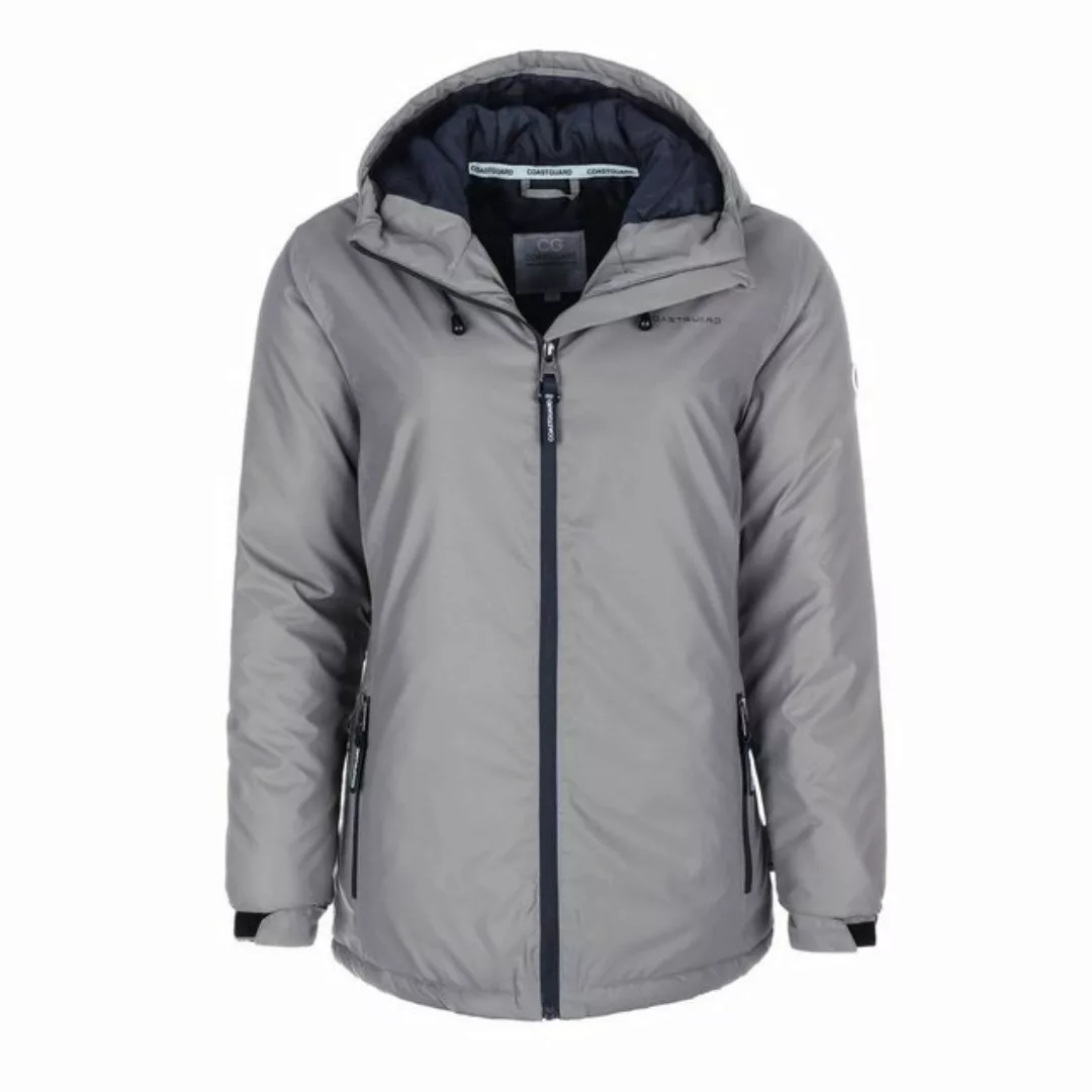 Coastguard Winterjacke Damen Jacke wattiert mit Kapuze und kontrastfarbigen günstig online kaufen