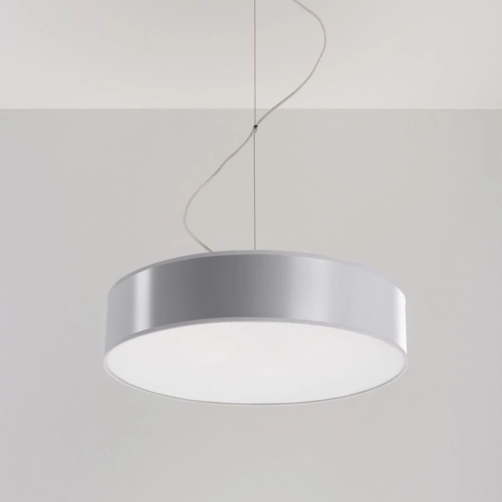 famlights | Pendelleuchte Annalena aus Kunststoff in Silber E27 3 x 60 W 45 günstig online kaufen