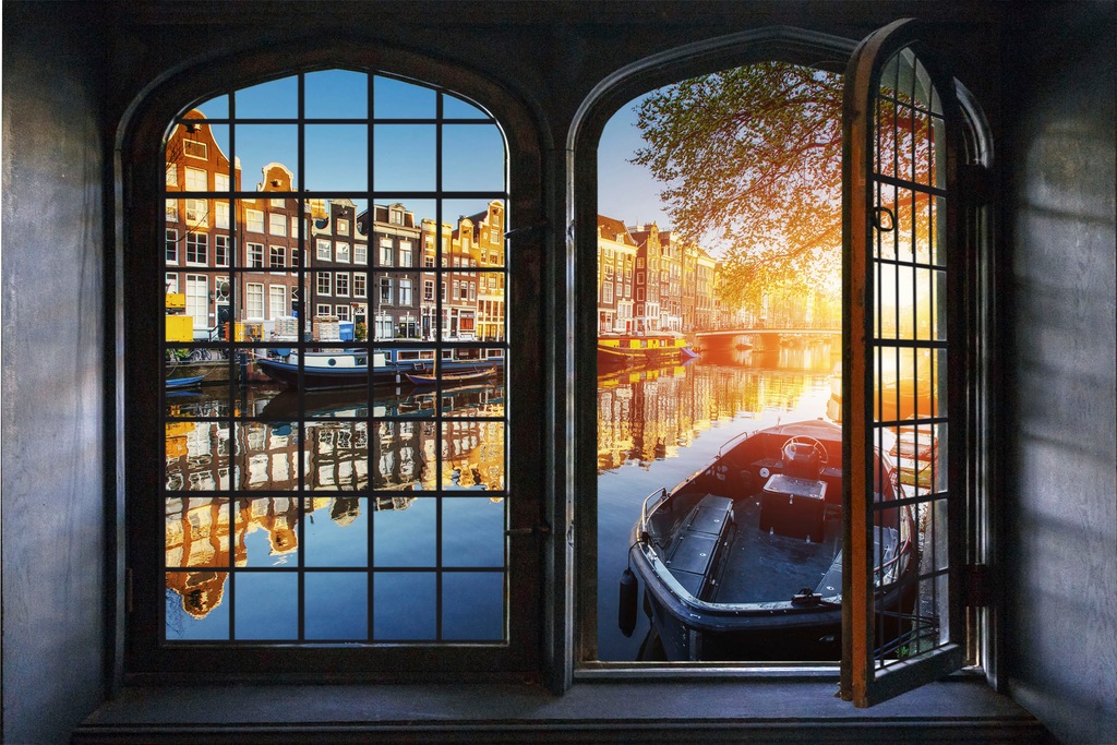 queence Wandsticker "Amsterdam", Wandsticker, Wandbild, selbstklebend, 3D, günstig online kaufen