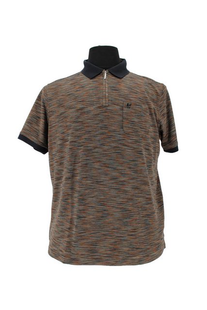 Hajo Poloshirt H Poloshirt SoftknitSpace dyed Jacquard terracotta günstig online kaufen