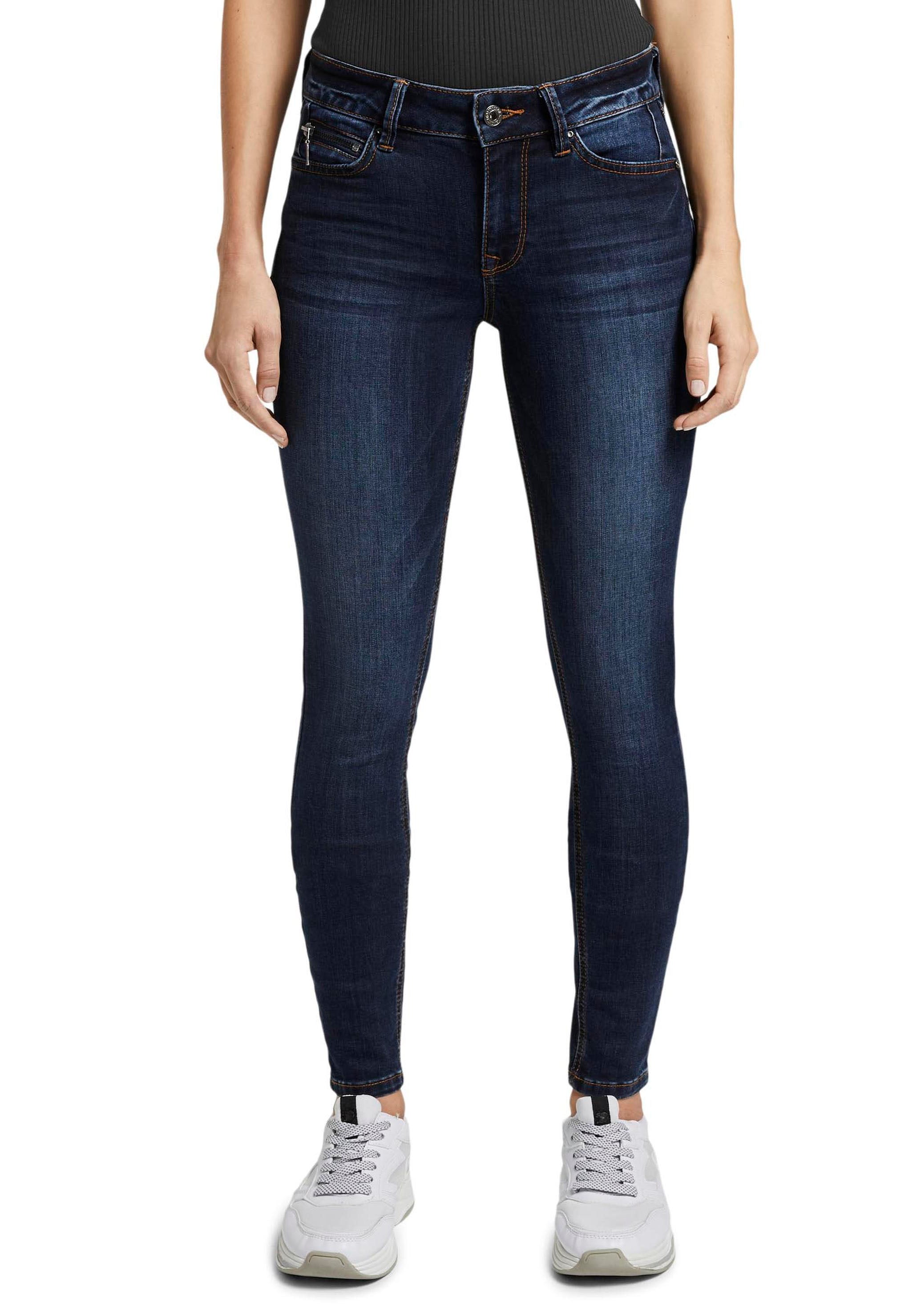 Tom Tailor Denim Damen Jeans Jona - Extra Skinny Fit - Blau - Dark Stone Wa günstig online kaufen