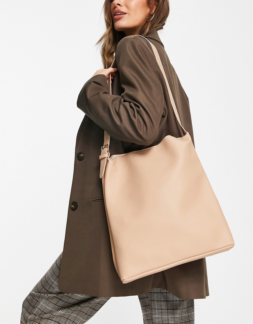 Glamorous – Oversize-Schultertasche in Hellbeige-Neutral günstig online kaufen