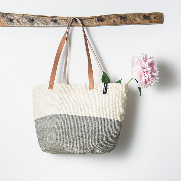 Kiondo Tasche - Duo Stripes - Sisal Umhängetasche - Upcycling - Mifuko günstig online kaufen